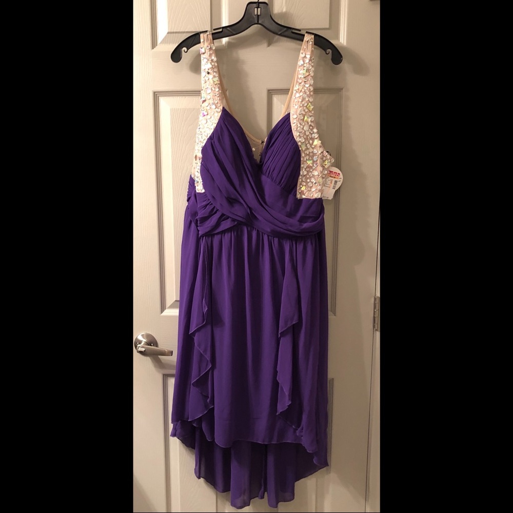 NWT Deb Purple with Gems Special Occasion Dress
